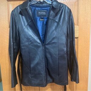 Wilsons Leather Men’s Black Genuine Leather Zip Jacket